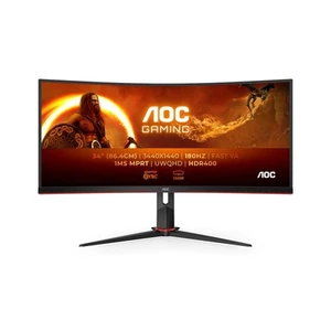 AOC 86,4cm (34 ") Cu34g2xp/BK 21:0 9 2xHDMI+2xDP + USB Curved (Courbé) Retail - Photo 1/9