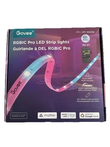 Govee RGBIC Pro LED Strip Lights 49.2ft Smart WiFi Bluetooth Alexa Music Sync - Picture 1 of 2