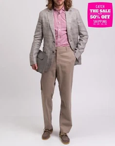 PVP €120 HACKETT Pantalón Chino Talla 38R Elástico Prenda Tinte Frente Plano Cremallera Mosca - Imagen 1 de 10