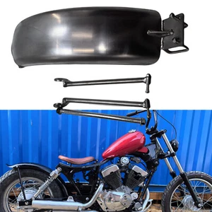 Motorcycle Rear Fender Plate Mudguard Guard Kit For Yamaha XV250 Steel Silver - Picture 1 of 8