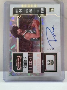 2023-24 Contenders Andre Jackson Jr /25 Cracked Ice RC Rookie Ticket Auto SSP - Bild 1 von 2