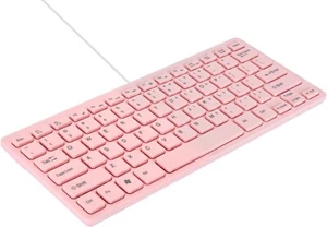 Mini Wired Pink Keyboard - with Keyboard Cover - Picture 1 of 7