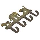 Antique Brass Animal Wall 4 Hooks Hangers Holder Hanging Coat Towel Clothes