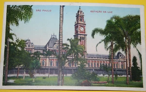 Ansichtskarte sehr alt in Farbe. Sao Paulo. Estacao da Luz. Sehr gut erha (3809) - Bild 1 von 2