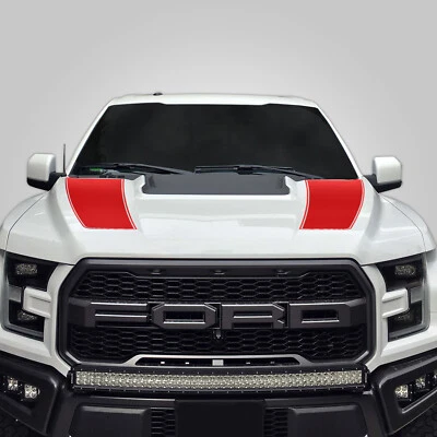 Hood Race Stripe kit for 2017 2018 2019 Ford Raptor F-150 Graphics Decals RED - Image 1 of 3