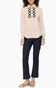 Blusa de seda de encaje Kate Spade Daisy nueva con etiquetas - Imagen 1 de 5