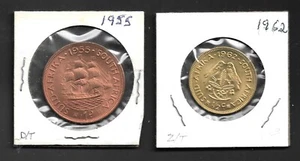 South Africa - 1 Penny/1955 & 1/2 Cent/1962 - Brilliant Uncirculated - Picture 1 of 2