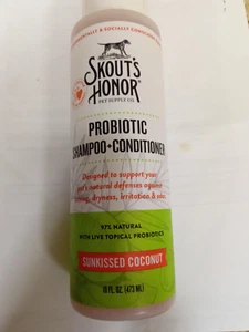Skout's Honor Pet Probiotic Shampoo + Conditioner Sunkissed Coconut 16 oz - Picture 1 of 2