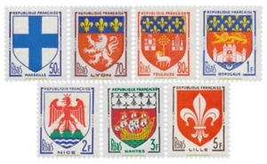 EBS France 1958 - Coats of Arms - Armoiries des Villes (III) - 1180-1186 - MNH** - Picture 1 of 8
