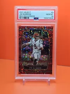 🟠🐅⚫️ 2021 SELECT JOE BURROW #9 RED DISCO 16/49 PSA 10 💎MINT BENGALS ⚫️🐅🟠 - Bild 1 von 3