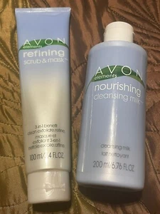 Avon Elements Nourishing Cleansing Milk 6.76 Oz 200ml  And Scrab& Mask - Picture 1 of 1
