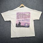Chemise vintage George Strait homme XL blanc années 90 festival de musique country tee band