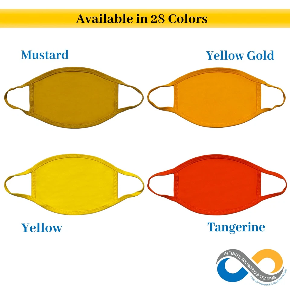 Máscara facial de algodón, máscara de tela reutilizable, máscara facial de tela en blanco para Cricut y HTV Foto 1 de 4