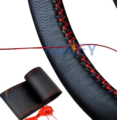 DIY Hand Sewing Fine Leather Auto Car Steering Wheel Cover W/ Needle & Threads - Image 1 of 4