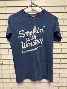 Vintage WINSTON 1960s 'Smokin with Winston' Womens t-shirt Medium Rare - Picture 1 of 9