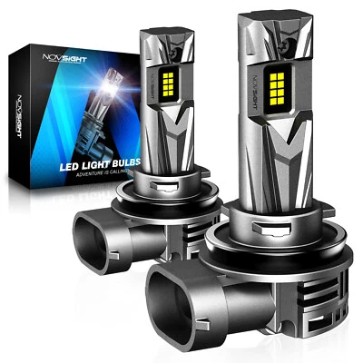 NOVSIGHT 2x H11 H8 H9 LED Headlight Bulbs Kit High Low Beam 30000LM 6500k White - Image 1 of 4