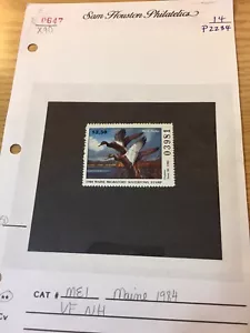 David A.Maass,1984 Maine Waterfowl Stamp, Mint In Sleeve , VF, NH, Sam Houston - Picture 1 of 12