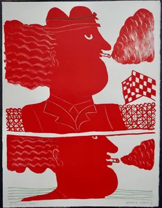 Alekos/Alecos Fassianos (Greece), Lithographie 1971, signiert, e.a. - Picture 1 of 6