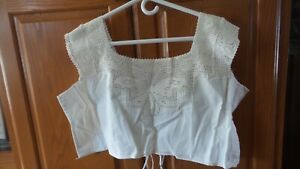 Antique Ladies' Cotton & Crocheted BODICE Butterfly Design