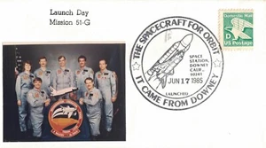 17 Jun 1985 Space Cover, Space Shuttle Discovery STS-51G, crew - Picture 1 of 1