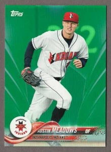 AUSTIN MEADOWS 2018 Topps Pro Debut GREEN Parallel Card #24 #68/99 Indians Rays - Picture 1 of 1