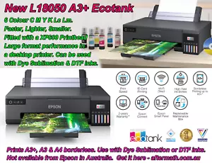 Epson L18050 A3+ 6 colour Ecotank printer, Photo, Dye sublimation or DTF - Picture 1 of 7