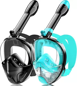Full Face Snorkel Mask for Adults Teen, Snorkeling Gear with Detachable Camera M - Picture 1 of 12