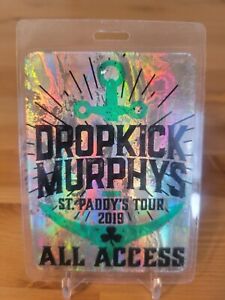 DROPKICK MURPHYS  ALL ACCESS 2019 ST PADDYS TOUR BAND MEMBER LAMINATE ( AL BARR)