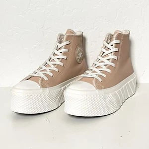 Converse CTAS Chuck Taylor All Star Womens Platform High Top Leather Shoes 6.5US - Picture 1 of 22