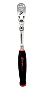 NEW Snap-on™ 1/4" Drive Red Soft Grip Handle Locking Flex-Head Ratchet THLX72 - Picture 1 of 11