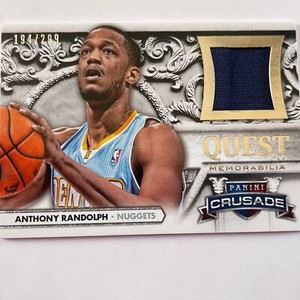 2013-14 Panini Crusade Quest Memorabilia #45 Anthony Randolph 100/299 JERSEY