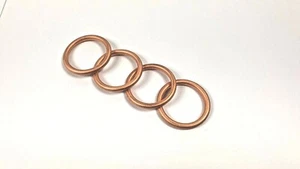 Exhaust Header Copper Gaskets Set Honda VFR400 NC30 RVF400 NC35 - Picture 1 of 4
