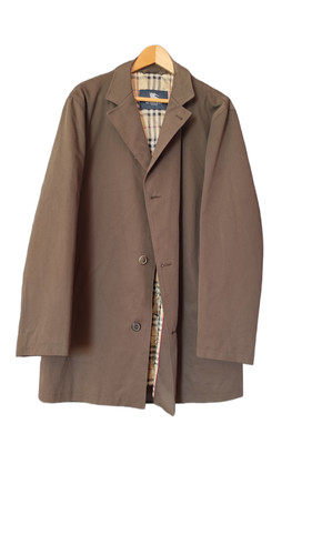 Cappotto giacca Burberry London uomo trench classico marrone scuro con bottoni taglia L