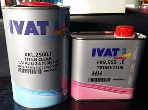 KKL.2500 VERNICE TRASPARENTE ACRILICO TITAN CLEAR ivat + CATALIZZATORE HH - Foto 1 di 1