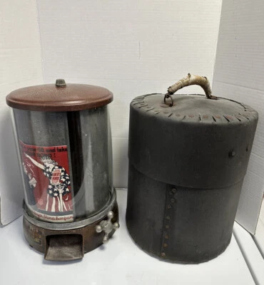 Antique Universal MATCH Dispenser Vending Machine Coin Op Vtg Candy Gumball - Изображение 1 из 4