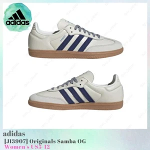 adidas Originals Samba OG Off White Dark Blue Clear Sky JI3907 Women's US5-12 - Picture 1 of 11