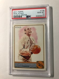 2011 **DICK VITALE** Topps ALLEN & GINTER PSA 10 #136  **DICKIE V." ESPN 