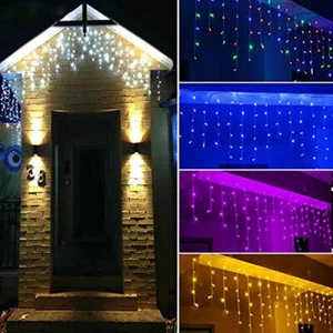 13ft~130ft Christmas Snowing Icicle Indoor Outdoor LED Fairy Lights with 8 Modes - Picture 1 of 21