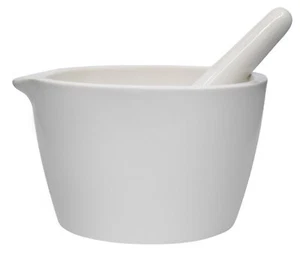 Porcelain Mortar & Pestle Set, 64oz - Unglazed Grinding Surface - Eisco Labs - Picture 1 of 4
