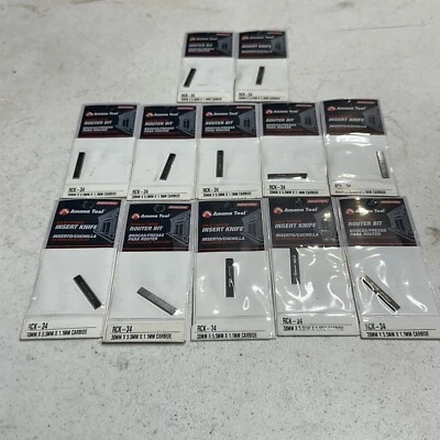 Lot Of 12 New Amana Tool #RCK-34 30X5.5X1.1 MM Carbide  Insert Knifes - Image 1 of 3