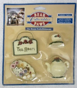 Neu BÄRENTATZEN Sammlerstücke Miniatur Teestube Verzierungen Teddy Tea Party 🎊 - Bild 1 von 3