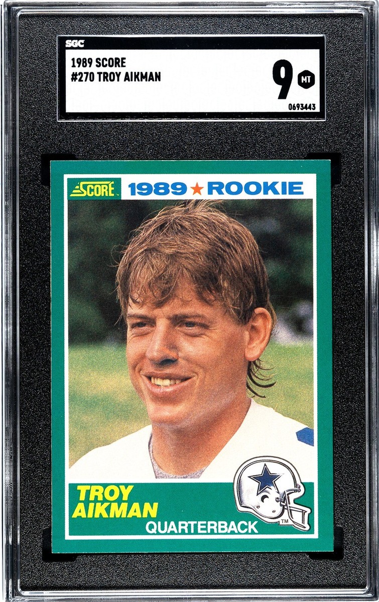 Troy Aikman Football Grade 9 Rookie Sports Trading Cards