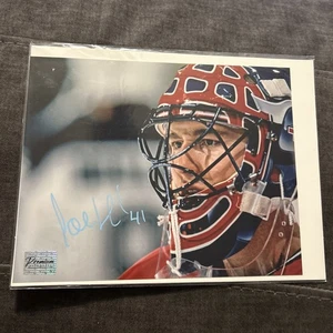 Autographed JOCELYN THIBAULT Montreal Canadiens 8x10 photo - COA - Picture 1 of 3
