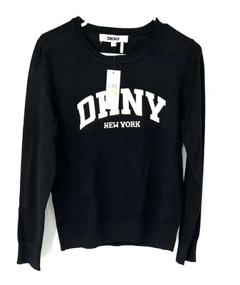 DKNY NWT New York Knit sweater women’s small Black Ivory - Image 1 of 4