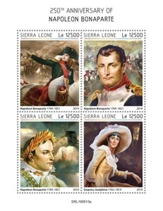 Sierra Leone - 2019 Napoleon Bonaparte - 4 Stamp Sheet - SRL190613a - Picture 1 of 1