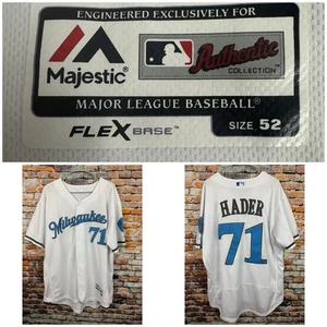 Majestic Flex Base White Milwaukee Brewers Josh Hader #71 Size 51 - Picture 1 of 10