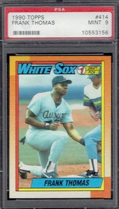 1990 Topps 414 Frank Thomas RC HOF.  PSA 9 MINT.  (1055-C).* - Picture 1 of 2