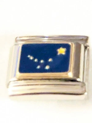 Auténtico Zoppini Italiano 9mm Estrella del Norte Inoxidable y 18k F27 Foto 1 de 4