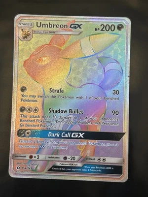 Umbreon GX 154/149 Sun & Moon Base Set 2017 Secret Rainbow Pokémon Card TCG Mp- - Image 1 of 2