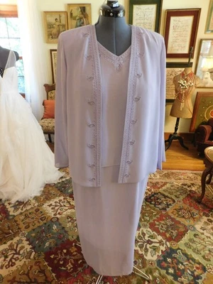 HERMOSO VESTIDO LAVANDA 2/PIEZAS R&M RICHARDS CON CHAQUETA S 14P Foto 1 de 4